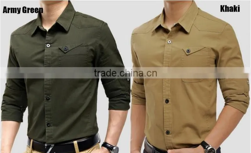 Wholesale mens shirts Mens Luxury Casual Slim Fit Stylish Solid Color Dress Shirts man shirt