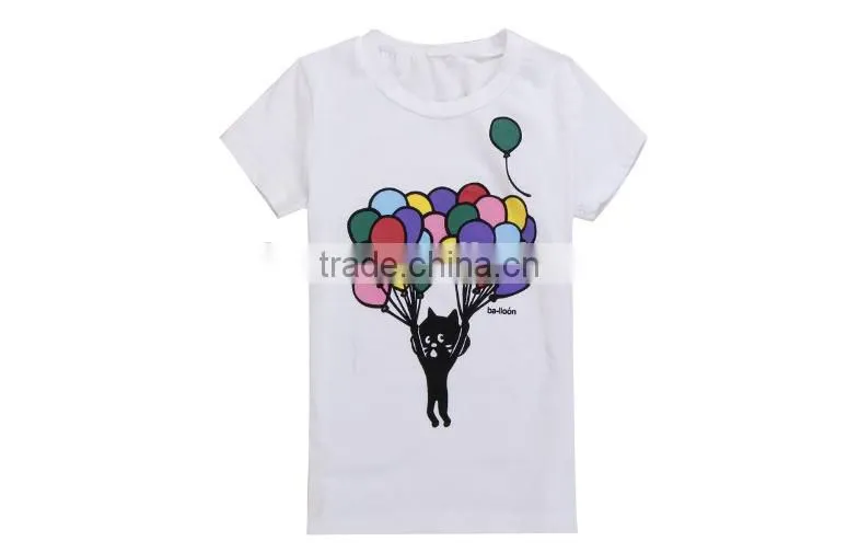 wholesale OEM service o neck new pattern top white custom tee shirts