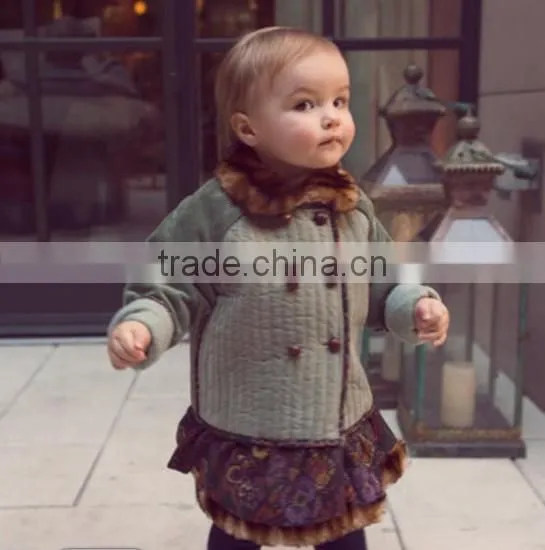 European Fashion Designer Baby Clothes Girl Baby Clothes China Infant Coat Baby Girls Winter Coat