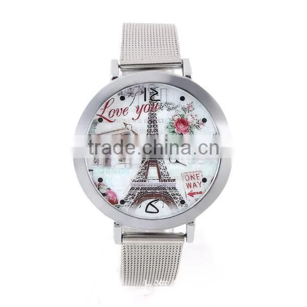 2015 hottest 100%Brand New romantic Eiffel Tower lover watch fancy women watch