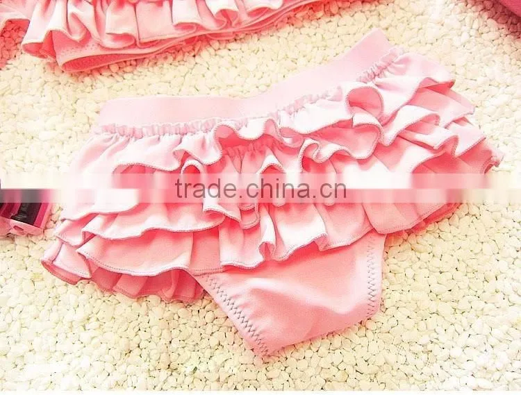 Romantic purple swimsuit two piece set ruffled bikini summer beach wear