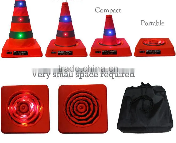 RGB lighting LED reflective safety road way traffic cone