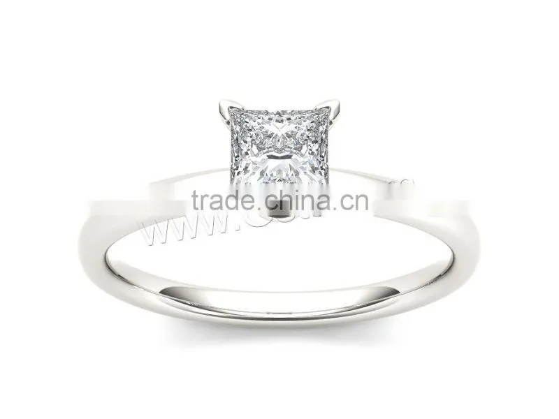 Cubic Zirconia Sterling Silver Finger Ring gift box silver jewelry ring gift for girlfriend ring ceremony gift