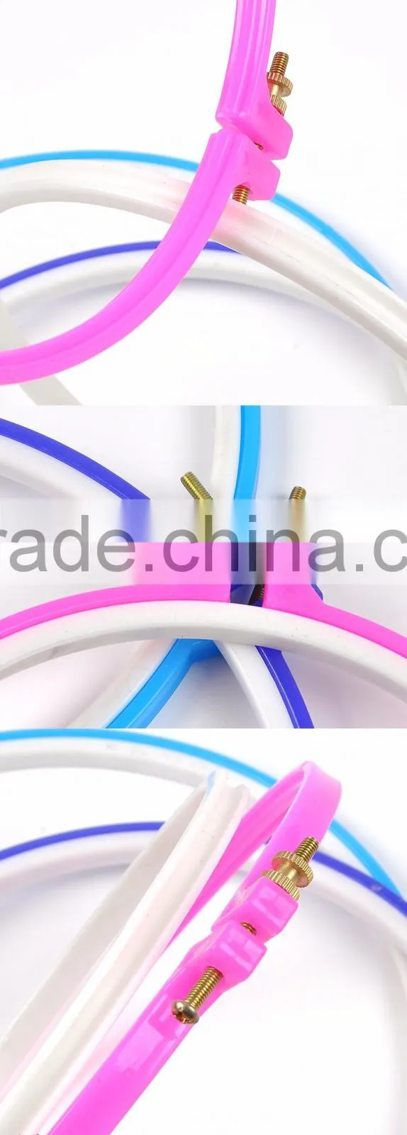 Hot Sale Colorful Plastic Cycle Cross Stitch Embroidery Hoops And Frames