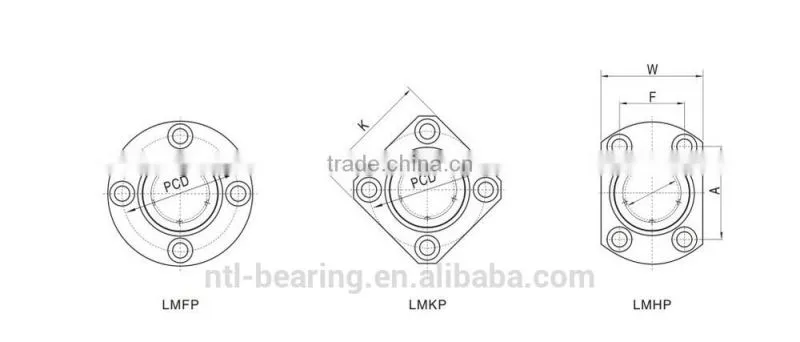 LMFP20UU pilot flange high quality linear motion bearing
