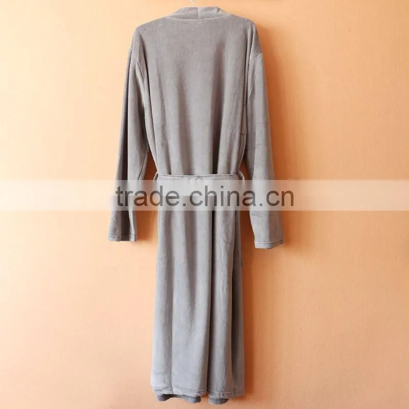 Luxury 5 star hotel velvet printed bath robe