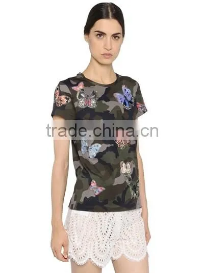 Custom Unisex Cotton Short Sleeve Camouflage Pattern T-shirts,Men & Women Top Quality Camouflage T Shirts For Army