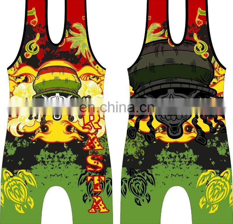kids sublimated wrestling singlet