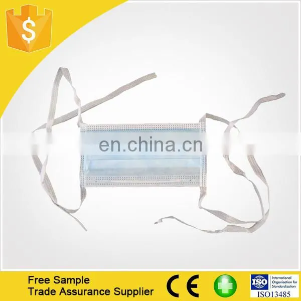 Disposable nonwoven surgical face mask