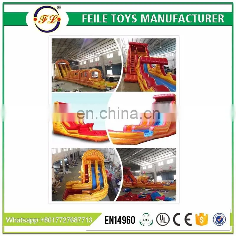 tropical inflatable slide,water wave inflatable slide