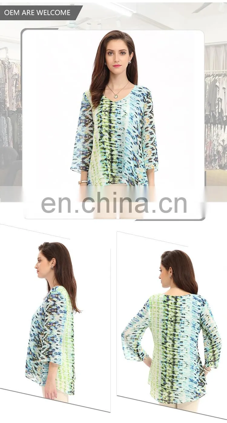 New Style Women Summer Fashion Floral Polyester Casual Garment