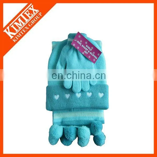 Womens hat glove scarf set