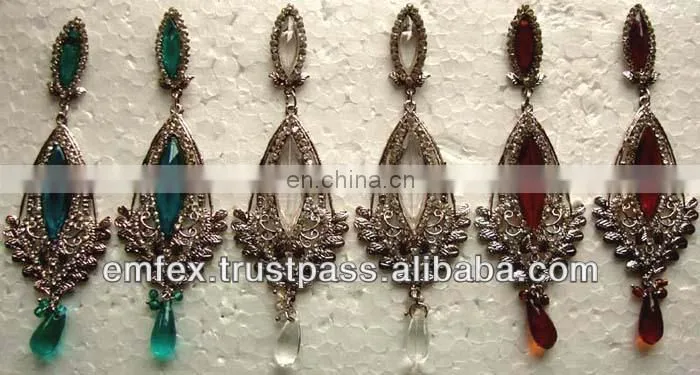 Fashion jewelry rhinestone earrings manufacturer, Fashion jewellery rhinestone earrings exporter