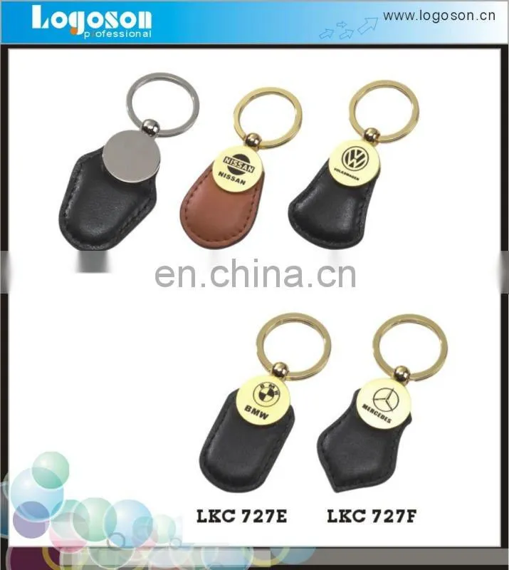 car promotional gift pu blank leather key ring