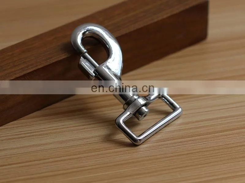 Wholesale metal swivel clasp hooks metal D ring hooks for bag handles