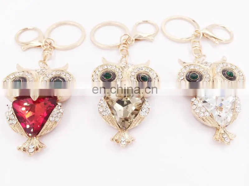 Fashion Cute Owl Keychain Key Chain Ring Holder Gift Women Bag Pendant
