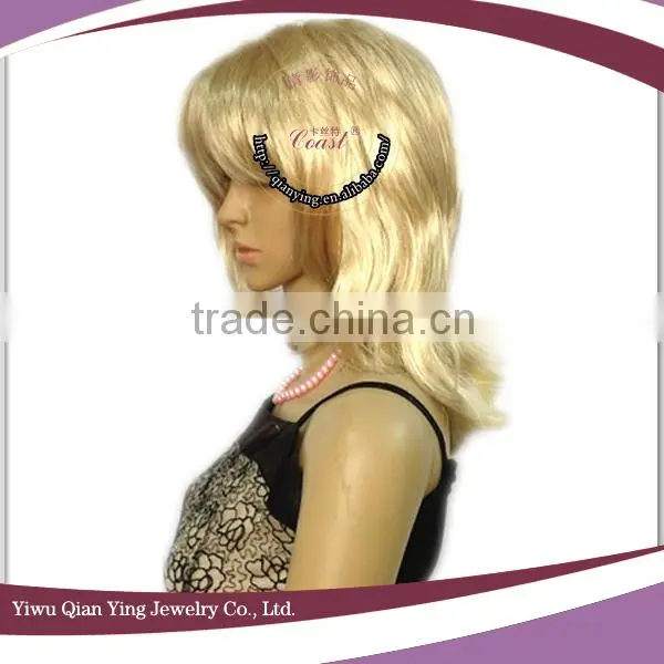 Wholesale short womens blonde synthetic hair wig