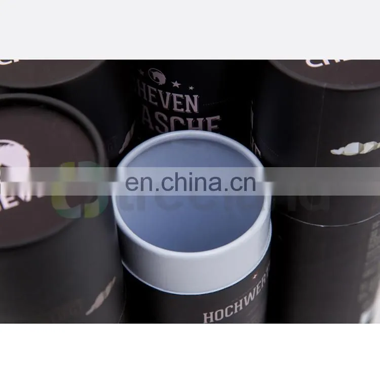 printed round facial tissue boxes paper skin care jar boxes black round paper case