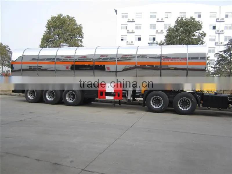 3 axles stainless steel tanker semi trailer