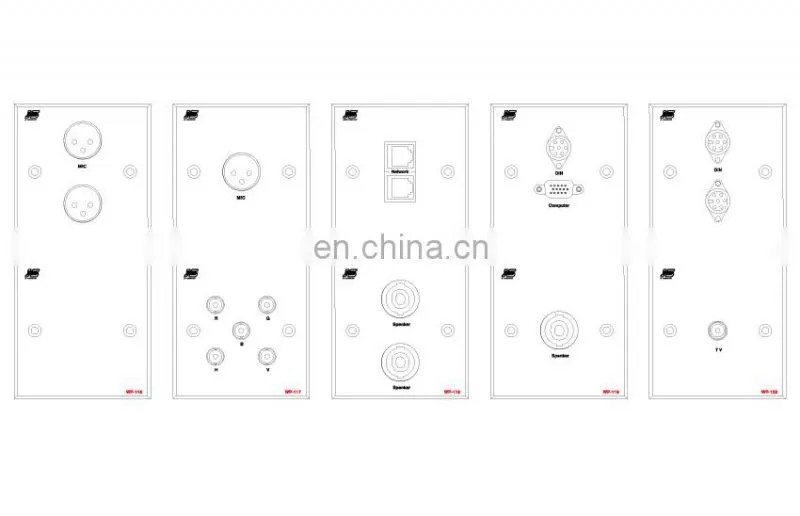 Stainless steel vga audio rj45 data Universal Media Power Floor Box