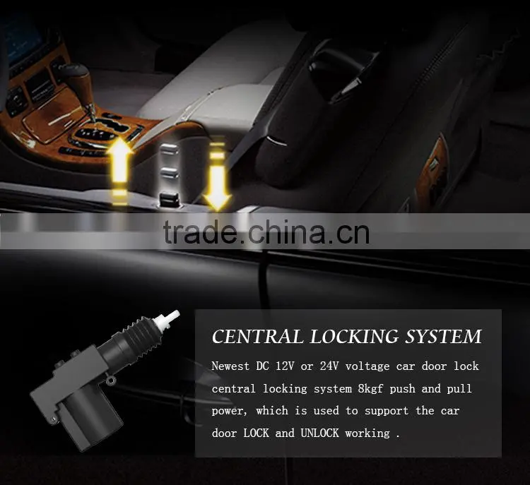 New 12V /24V DC Electric Car Central Lock System With Universal 4 / 2 Door 360 Degree Rotation Actuators Super Long Time