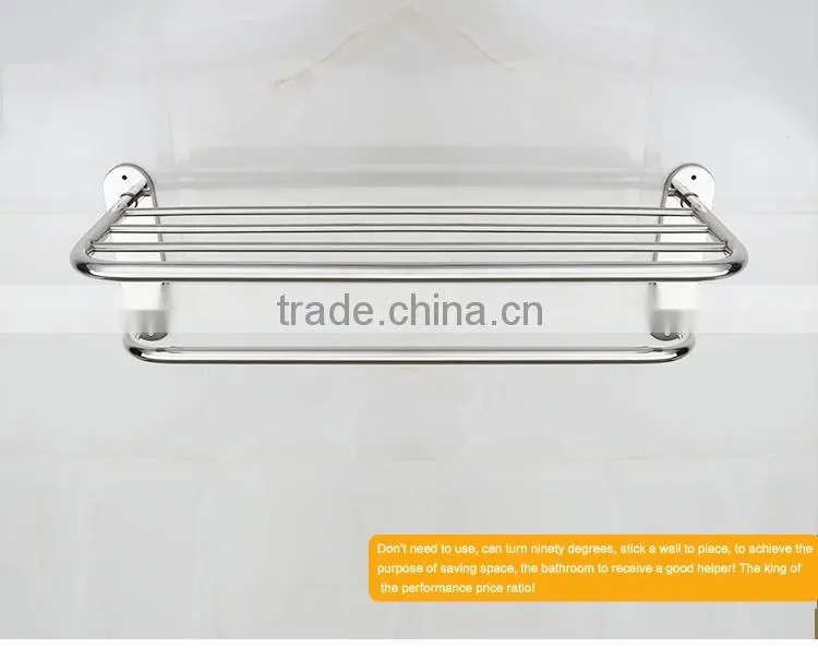 wesda made in china stainless steel shelf towel rack bathroom 8627