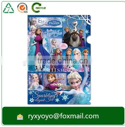 Customzied PP a4 size L shaped plastic folder with CMYK printing
