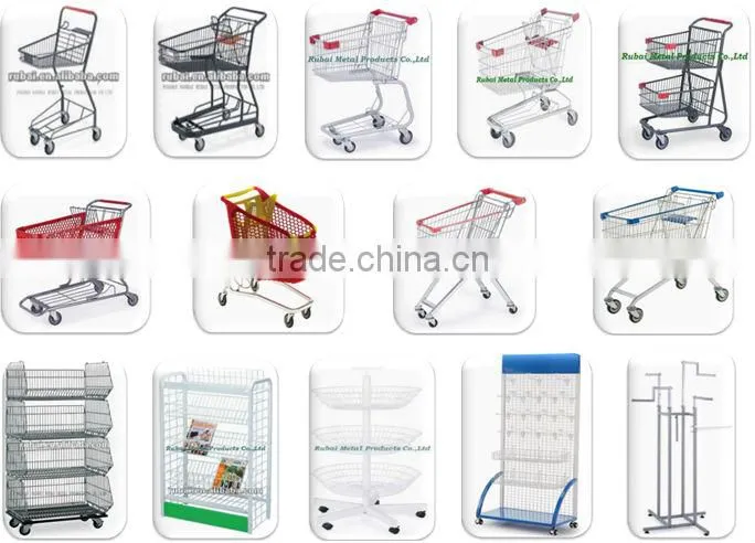 Hot Sell Metal chrome Shopping Fruit Basket Holder(RHB-028)