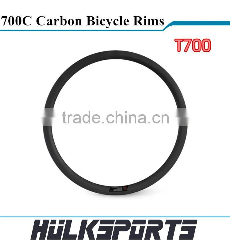 700c full carbon clincher road bicycle rims Chinese carbon rim 38mm clincher carbon bike rim
