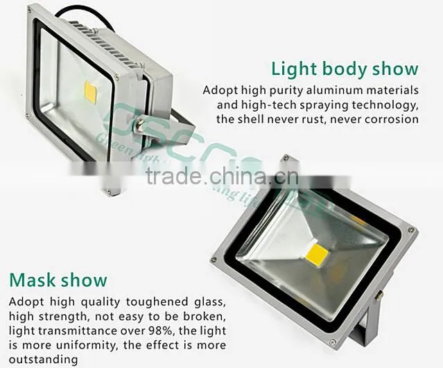 Shenzhen outdoor energy saving IP 65 classical light housing led flood lights 70w