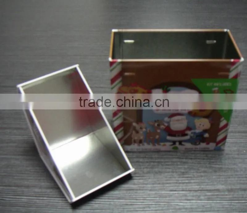 house shape cookie tin box