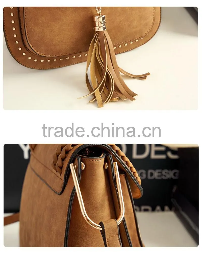 Women Bolsa Feminina Tassel Shoulder Bags Tote Faux Suede Messenger Hobo HandBag Tassel Shoulder Bag
