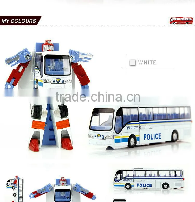 New 2014 Edition Genuine 24cm Transformation Robots Action Figures Classic Toys For Boy's Gifts Robot Change into Bus