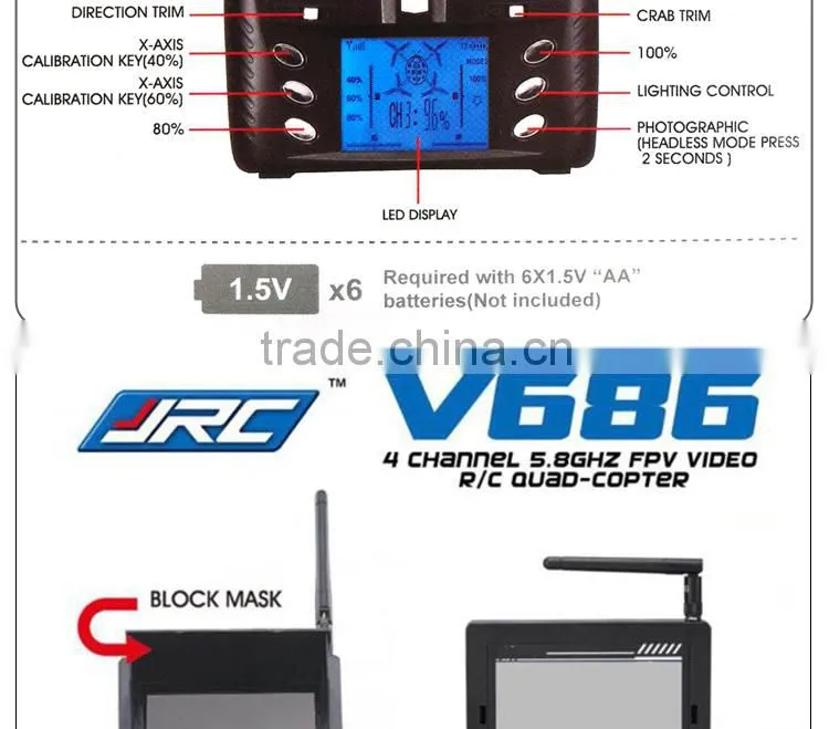 2015 v686g hot sale rc drones Shantou Chenghai Toy Factory WL Toys V686G 2.4G 4CH 3D Rolling Fly Headless Quad Copter
