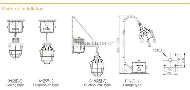 BAD51-200X Flameproof Explosion proof Light