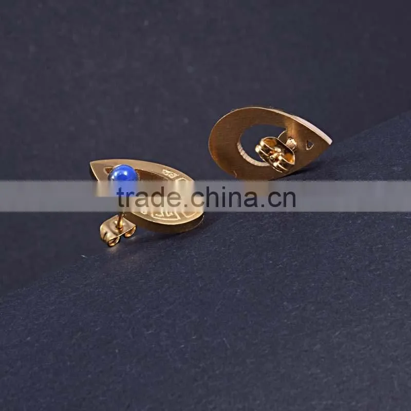 dubai gold jewelry set blue Acrylic bead gold plated jewelry indian jewelry set