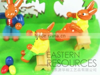 Wooden Easter Rabbit Decoration