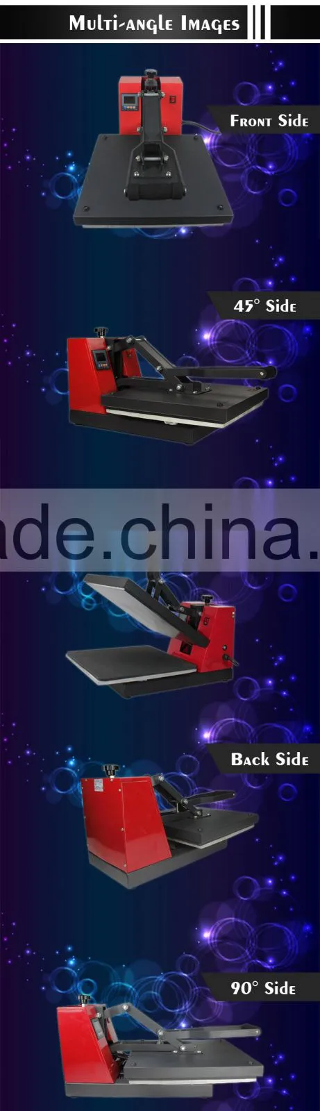 Hot and cold steam pressure heatpress machine for sale