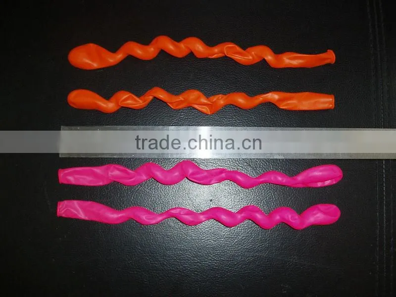 Screw shape latex ballons