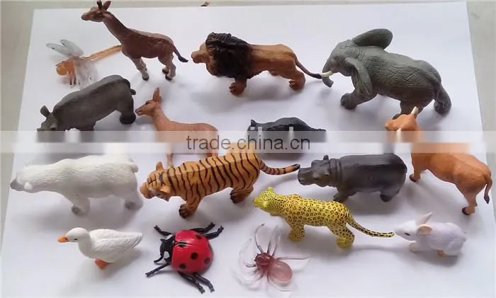 Miniature Plastic Mini PVC Injected Artificial Wild Animal