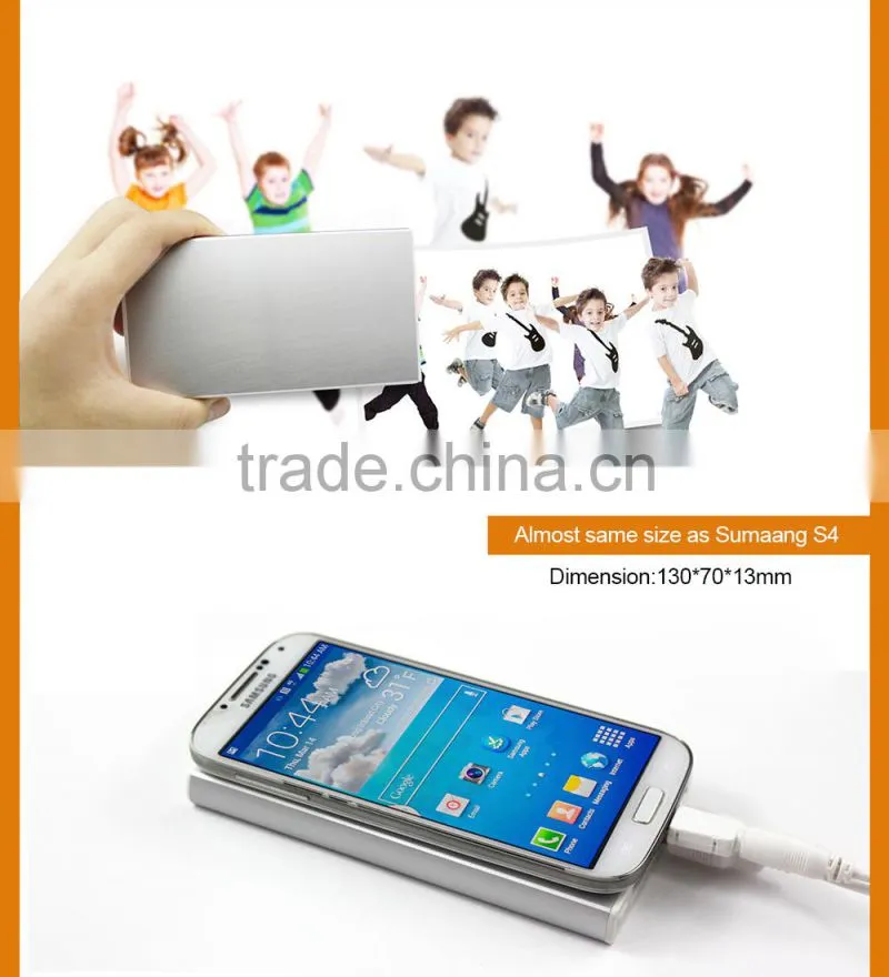 Slim Dual USB outputs 5V 2A power bank charger 7000mah