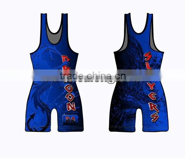 Lycra Custom High Qulicty Cheap Men Wrestling Jersey Shirt Clothing