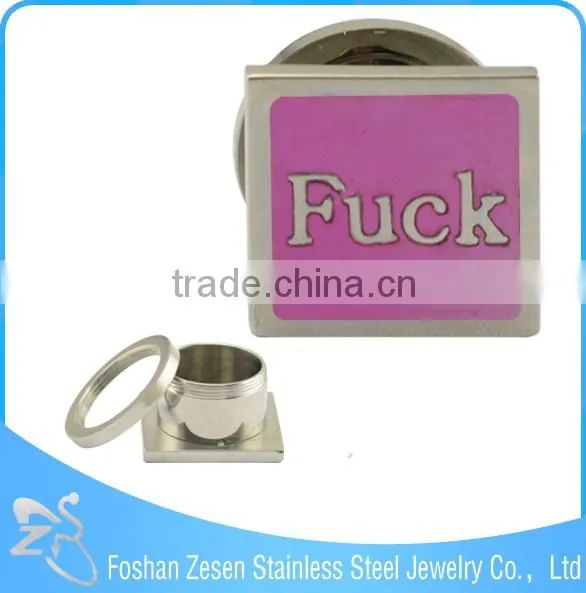 TP011380 China factory stainless steel ear plug gay pink sexy body piercing jewelry