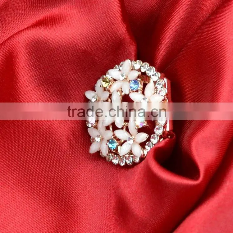 Korean New Style Environmental Copper Colourful Opal Microscope Technology Lady's Brooch Manufacturer's Wholesales