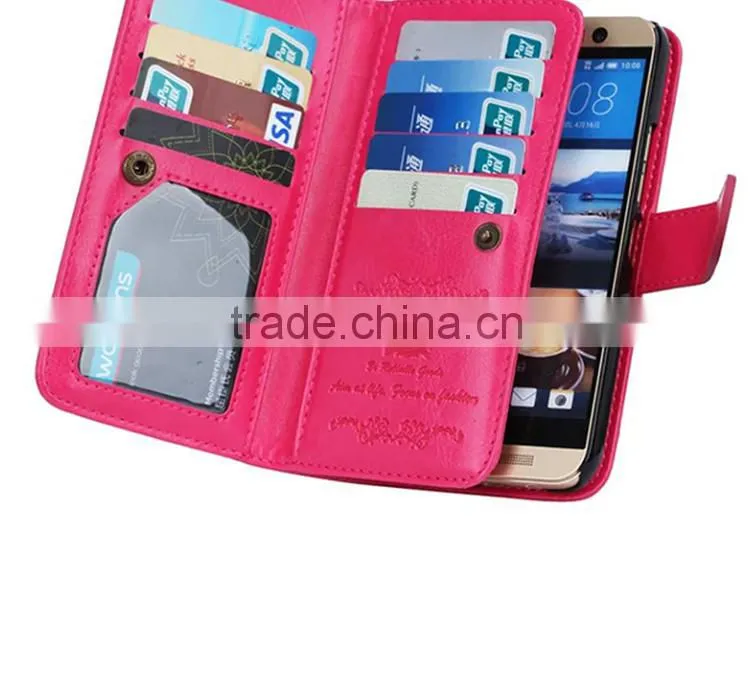 Wallet Credit Card Stand Leather Case For Samsung Galaxy S6 G9200/HTC One M9,Leather Case For HTC ONE 2 M9 Amazon mobile phones