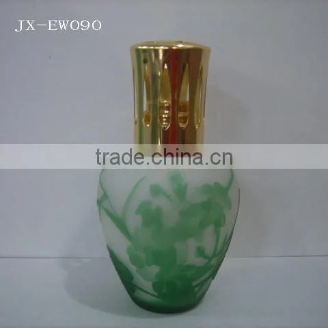 Fragrance lamp with metal cap