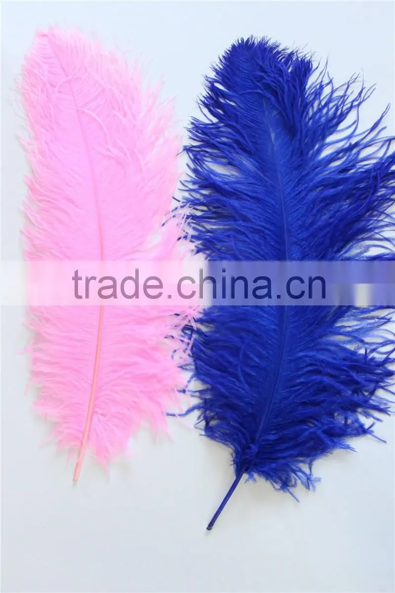28"-30" Wholesale Bulk Blue Ostrich Feather For Wedding Table Decoration