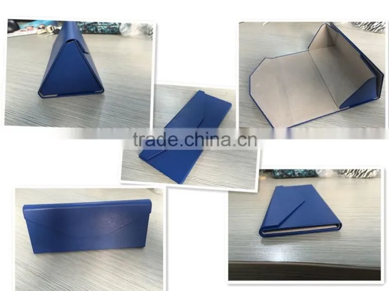 Handmade triangular folding glasses case