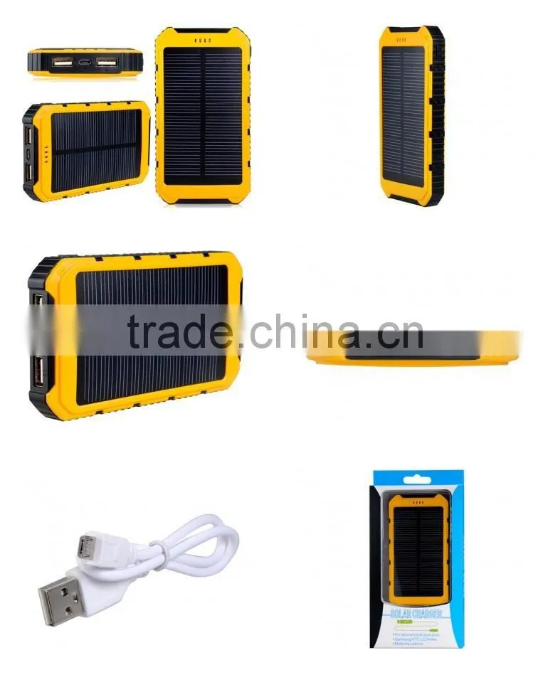 Mobile Solar Power Bank with Dual USB