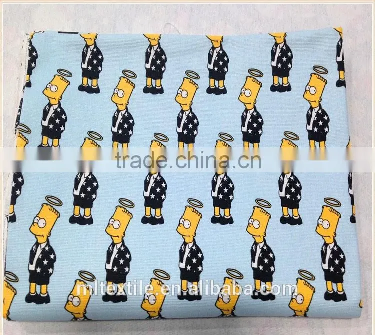 Cheap kids cartoon curtains printed fabrics/printing fabric